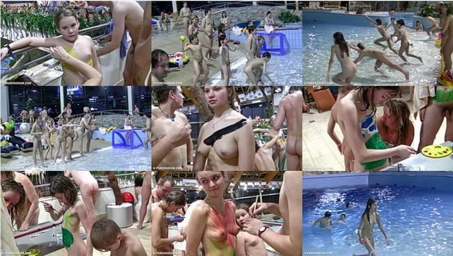 Videofilm über FKK im Pool in Frankreich